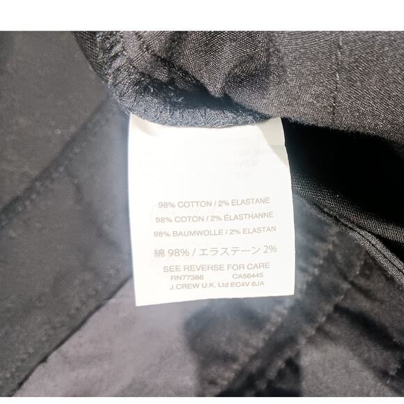 J.Crew Black Stretch Cotton Pants Womens 4 Straight Leg Work Career minimalist - Picture 4 of 5